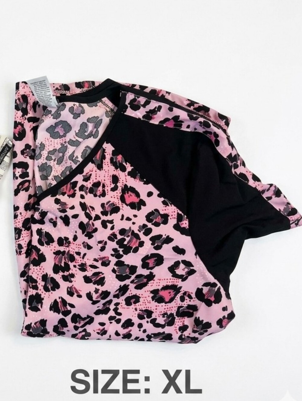 Pink Leopard Print Womens Scrub Top